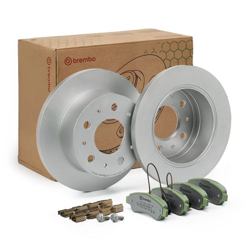 Image of BREMBO Brake discs and pads set BREMBO KT 10 006
