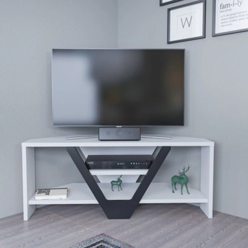 Image of Decorotika Karin TV Stand TV Unit For Tvs Up To 45" White And Black