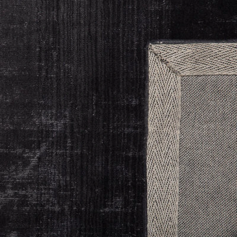 Image of Beliani Rug Ercis Black 200 X 200 Cm Viscose