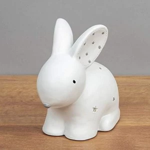 image of Bambino White Resin Money Box - Rabbit