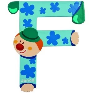 Image of Janod Wooden Clown Letter Multicolour