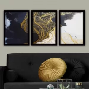Image of 3SC186 Multicolor Decorative Framed Painting (3 Pieces)
