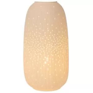 Image of Lucide FLORES - Table Lamp - Ø17.5cm- 1xE14 - White