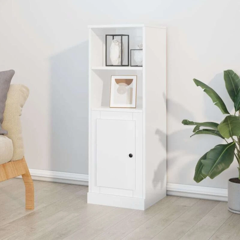 Image of VIDAXL Highboard High Gloss White 36x35.5x103.5cm Engineered Wood Vidaxl 816322