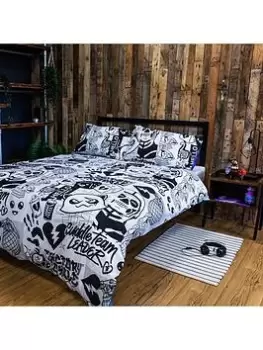 Image of Fortnite Fanzine Double Duvet Cover Set - Multi