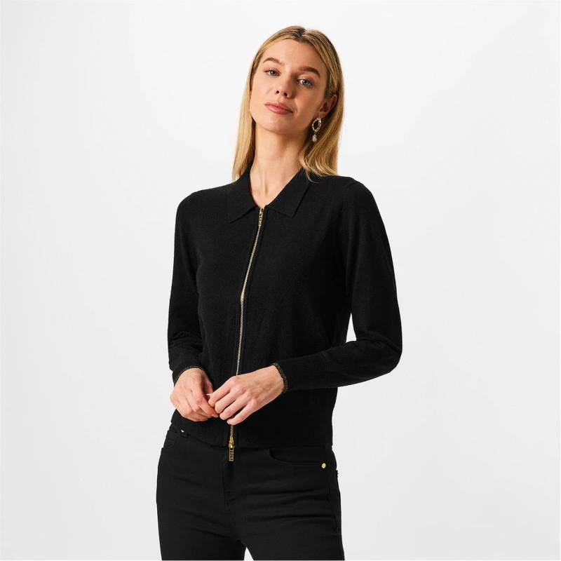 Image of Biba Zip Up Cardigan Black female 12 (M)