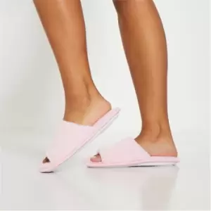 Image of I Saw It First Pink Soft Fluffy Slip On Slippers - Pink
