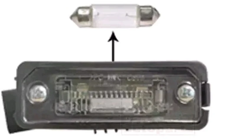 Image of VAN WEZEL 5839920 Number Plate Light Right, with bulb holder Licence Plate Light (293)
