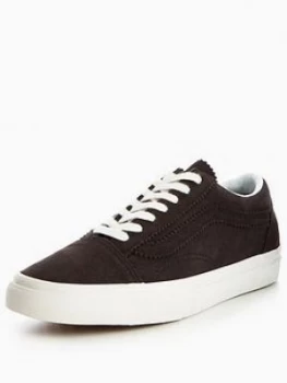 Image of Vans Ua Old Skool Pinked Suede Black Size 3 Women