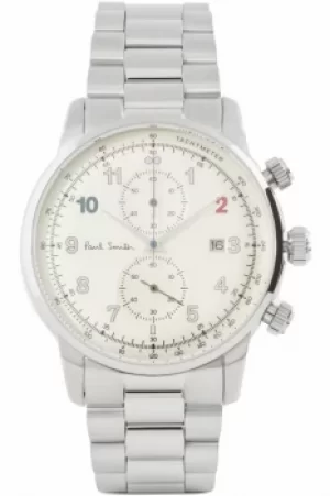 image of Mens Paul Smith Block Metal Bracelet Chronograph Watch P10142