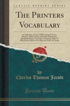 Image of The Printers Vocabulary by Charles Thomas Jacobi Book