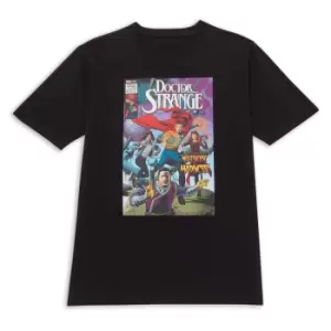 Image of Marvel Dr Strange Group Comic Oversized Heavyweight T-Shirt - Black - L
