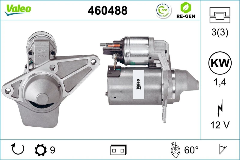 Image of Starter motor VALEO 460488