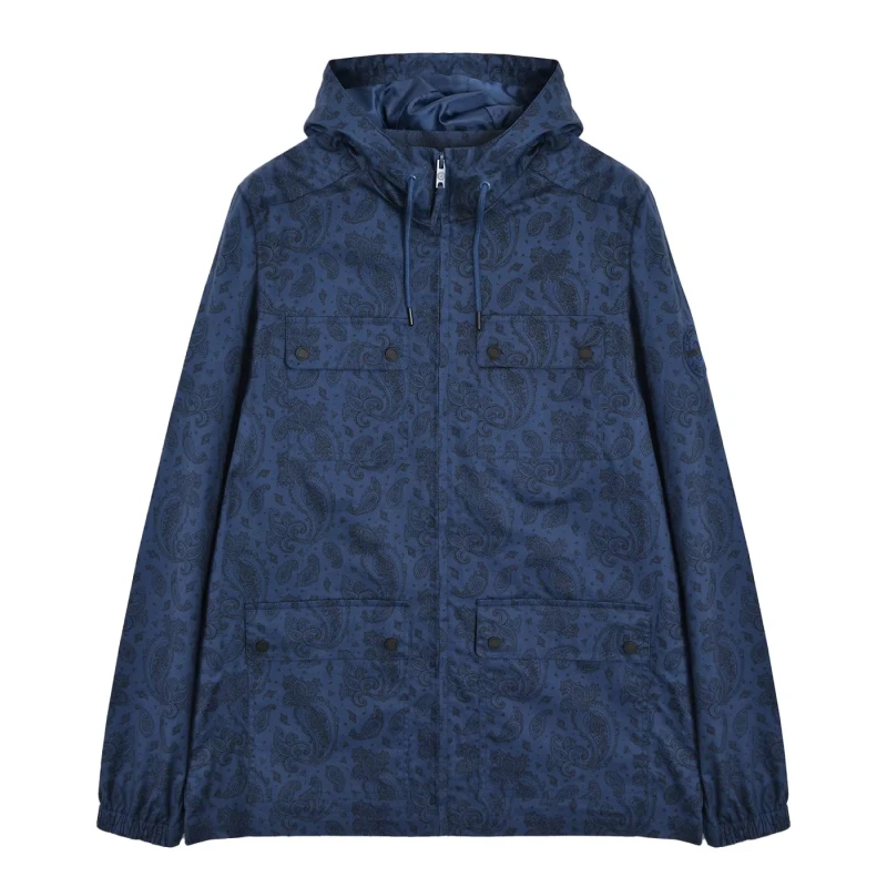 Image of Lambretta Lambretta Men Paisley Field Jacket in Navy Size: Small Navy S Male 5063703653152