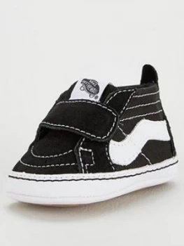 image of Vans Sk8-hi Crib - Black/White, Size 4