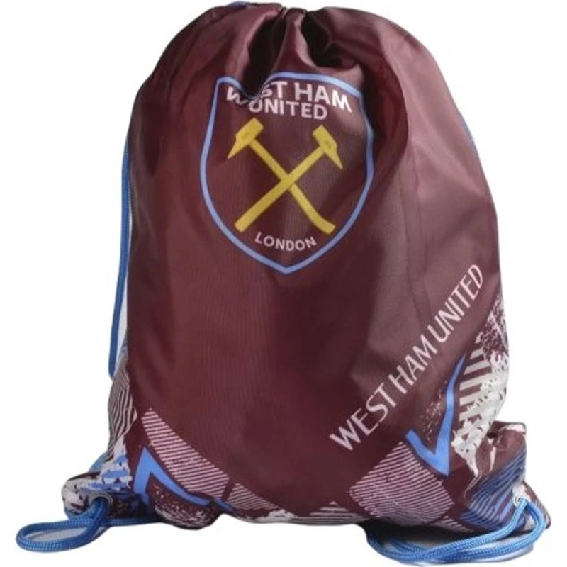 Image of West Ham United FC West Ham United FC Men Vector Gym Drawstring Bag in Maroon Maroon One Size Male 5063806626770