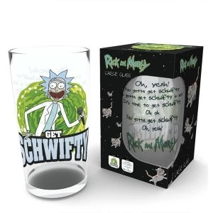 image of Rick and Morty Get Schwifty Large Glass