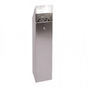 Image of Slingsby Silver Hooded Top Cigarette Ash Tower Bin 6.6 Litre 317468