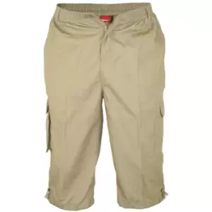 image of Duke Mens Mason Kingsize Cargo Capri Shorts (3XL) (Sand)