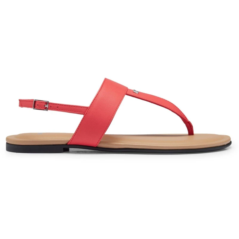Image of Boss Womens Jo Flat Thong Shoes, Flat Design Bright Pink female 4 (37)