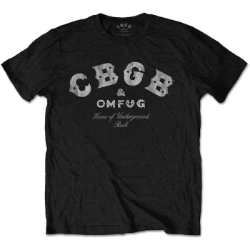 Image of CBGB - Classic Logo Unisex Large T-Shirt - Black