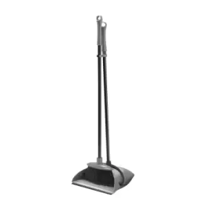 Image of Addis Folding Long Handle Dustpan and Brush Silver