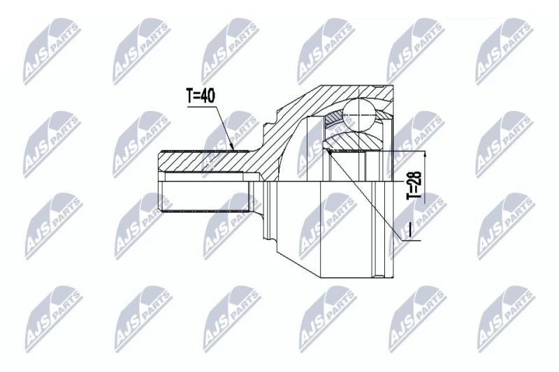 Image of NTY CV joint kit NTY NPZ-VV-024