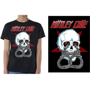 Image of Motley Crue - Skull Cuffs 2 Mens Large T-Shirt - Black