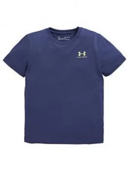 Image of Urban Armor Gear Boys Childrens Sportstyle Left Chest T-Shirt and Prototype Wordmark Short Set - Navy Lime, Navy/Lime, Size 11-12 Years, L