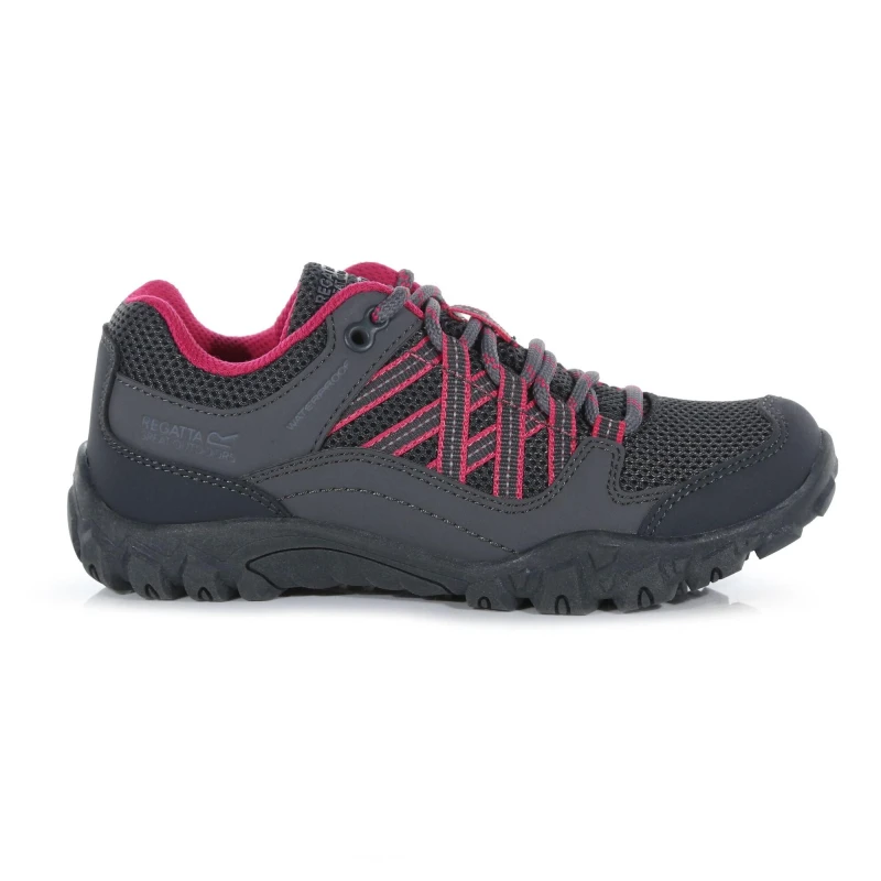 Image of Regatta Edgepoint Low Junior Walking Boots - Steel/PnkFus Steel/PnkFus C9