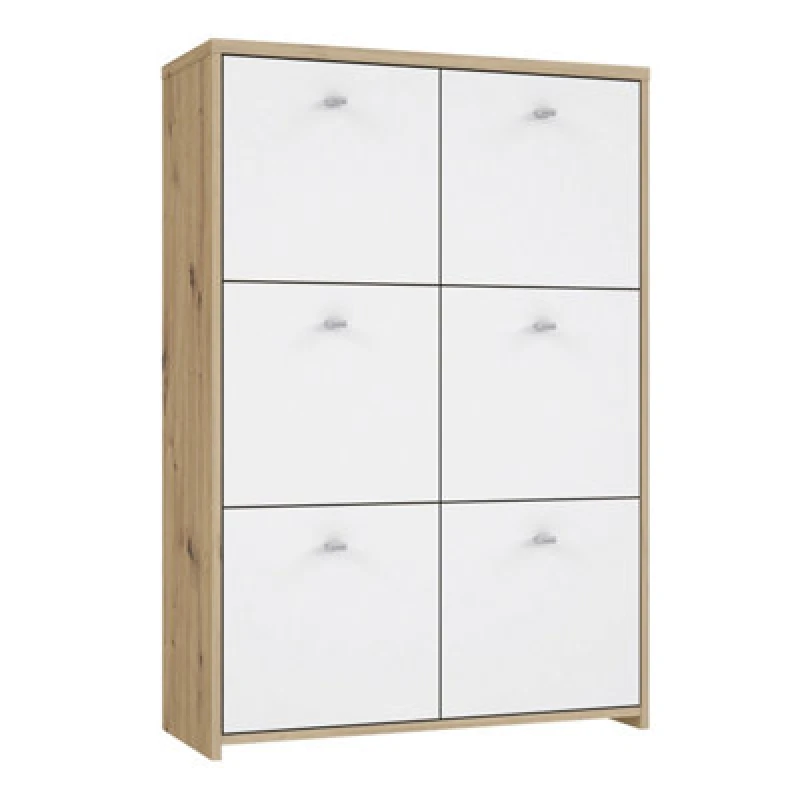 Image of Furniture To Go Best Chest Storage Cabinet with 6 Doors in Brown Brown Unisex