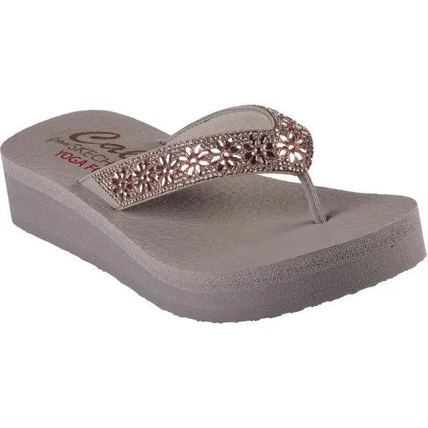 Image of Skechers Womens Vinyasa - Wild Daisies Thong Sandals UK Size 7 (EU 40)