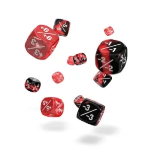 Image of Oakie Doakie Dice D6 Gemidice Positive & Negative (Red)