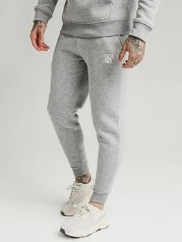 image of SikSilk Muscle Fit Jogger - Grey Marl, Size XL, Men