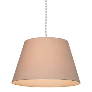Image of Robert Dyas Village At Home Drum Pendant Light Shade - Taupe