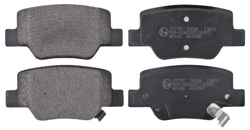 Image of A.B.S. 37735 Brake pad set with acoustic wear warning Brake Pad Set,disc brake (402)