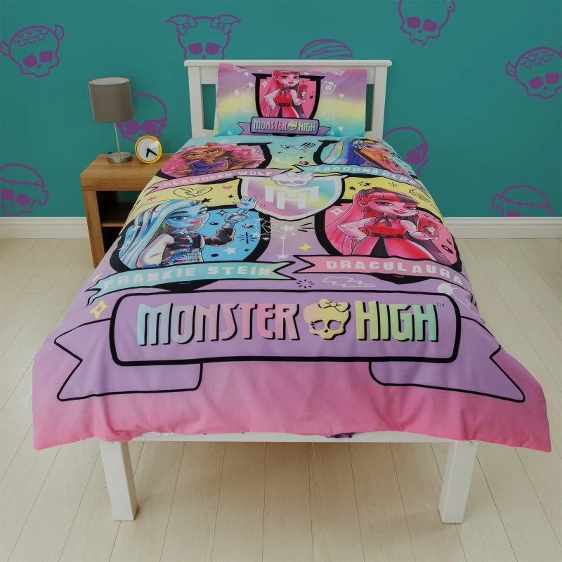 Image of Monster High Single Duvet - Multi Print VOWN9 Unisex