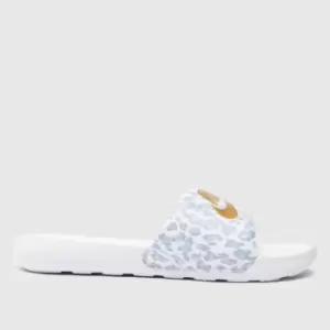 image of Nike White & Grey Victori One Sandals