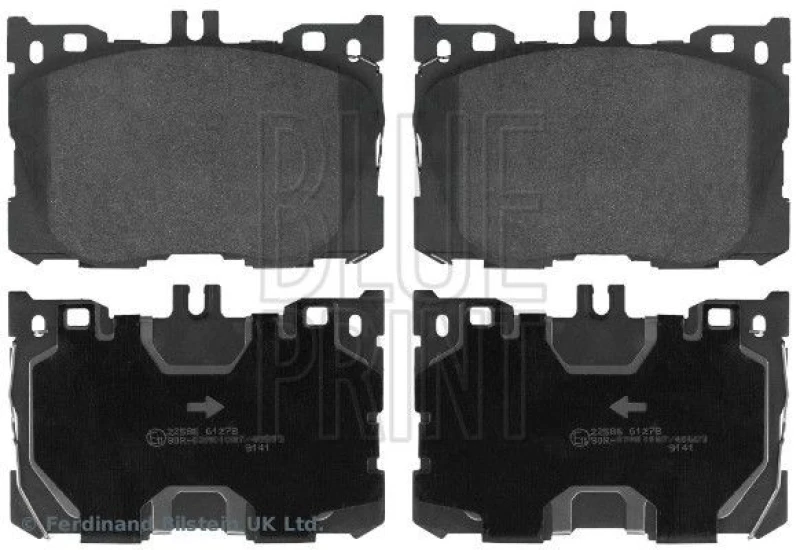 Image of Blue PRINT Brake pad set Blue PRINT ADU174241
