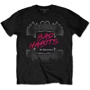 image of Ed Sheeran - Bad Habits Unisex XX-Large T-Shirt - Black