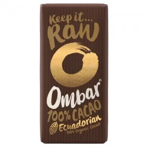 image of Ombar 100% dark cacao bar 35g