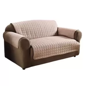 Image of Quilted Water Resistant Furniture Protector (3 Sizes) (3-Seater) (Beige)