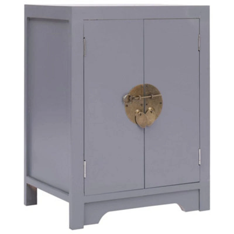 Image of VIDAXL Bedside Cabinet Grey 38x28x52cm Paulownia Wood Vidaxl 284072