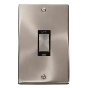 Image of Satin Chrome 2 Gang 45A Double Pole Switch - VPSC502BK - 216722