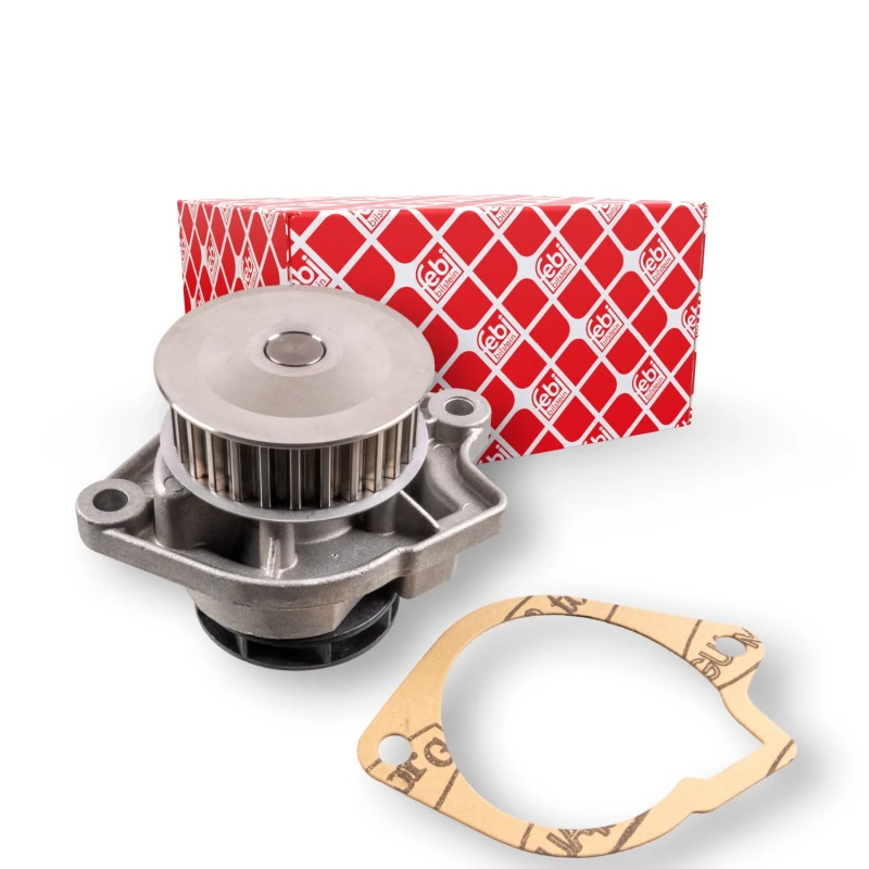 Image of FEBI BILSTEIN 18124 Water pump Number of Teeth: 27, Cast Aluminium, with gasket/seal Cast Aluminium Water Pump (1260)