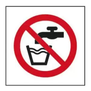Image of Not Drinking Water Symbol - PVC (100 x 100mm)