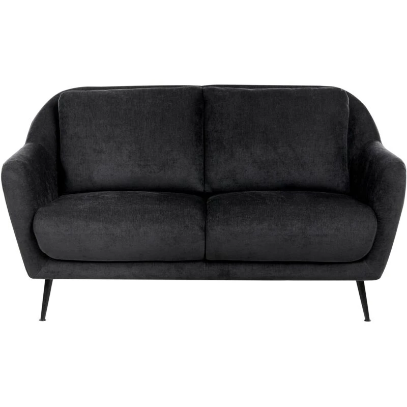 Image of Beliani Sofa 2 Seater Eiby Chenille Black