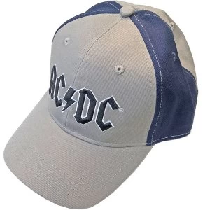 Image of AC/DC - Black Logo Unisex Baseball Cap - Grey/Blue