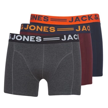 image of Jack Jones JACLICHFIELD X 3 mens Boxer shorts in Grey - Sizes XL,S,M,L,XL