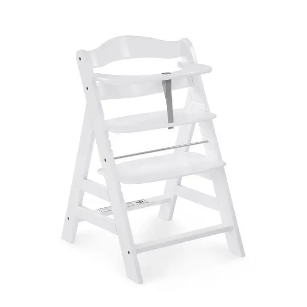 image of Hauck Alpha&#43; Wooden Highchair - White